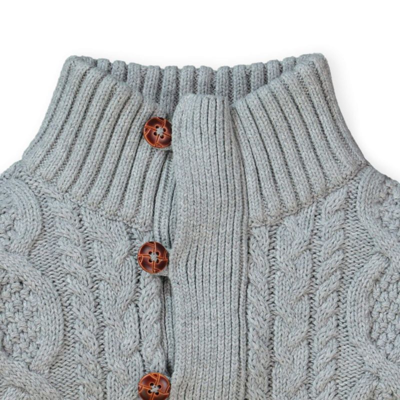 Baby Boys Hope and Henry Mock Neck Cable Sweater with Buttons