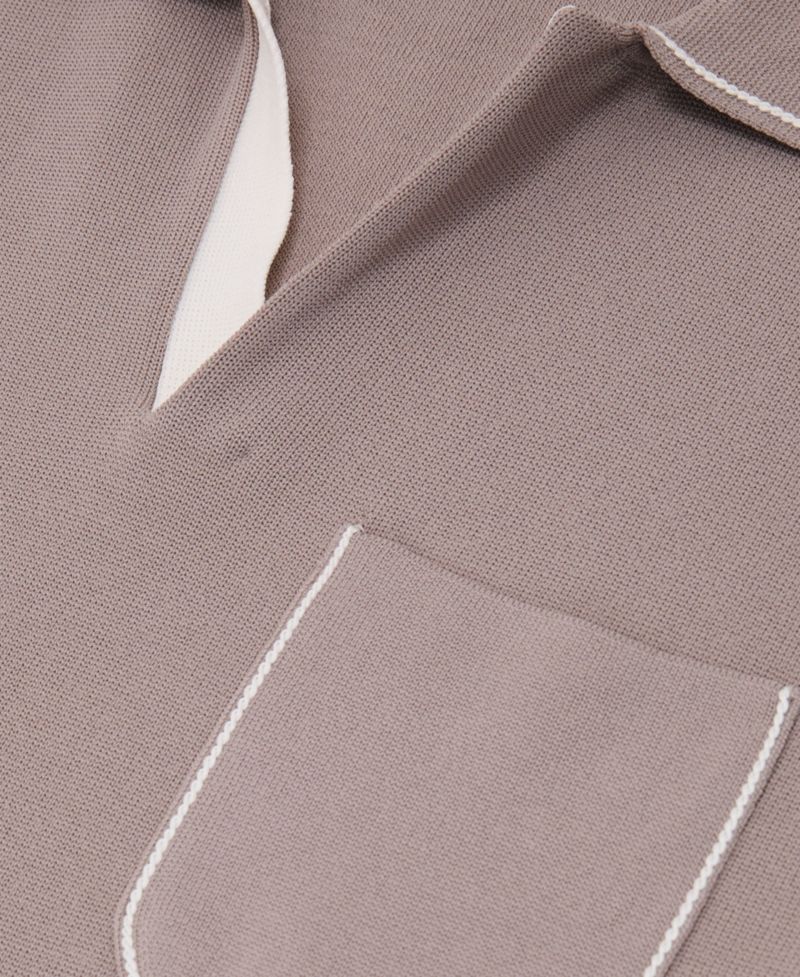 Men's Newbury Open Collar Piped Stitch Detail Polo Shirt