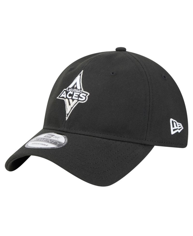Men's and Women's Black Las Vegas Aces Core Logo 9TWENTY Adjustable Hat