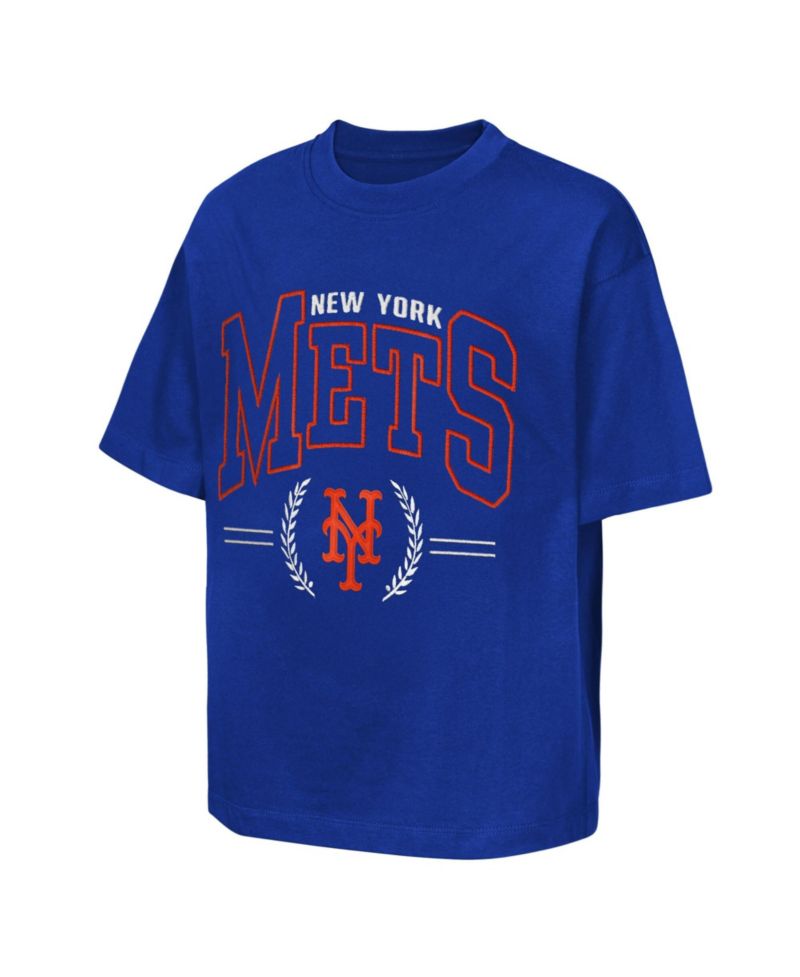 Big Boys and Girls Royal New York Mets Premium World Class T-Shirt