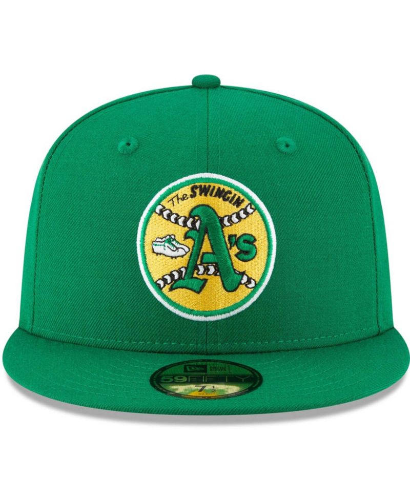 Men's Green Oakland Athletics Cooperstown Collection Wool 59FIFTY Fitted Hat