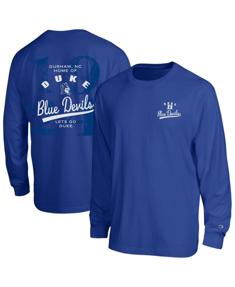 Men's Royal Duke Blue Devils Laminated All-Star Long Sleeve T-Shirt