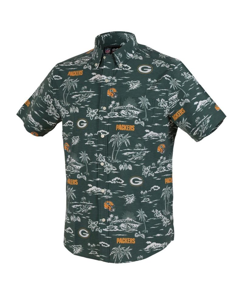 Men's Green Green Bay Packers Kekai Performance Button-Down Shirt