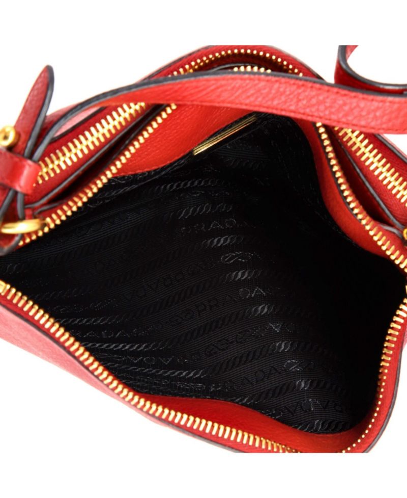 Small Double Zip Crossbody Bag Vitello Daino