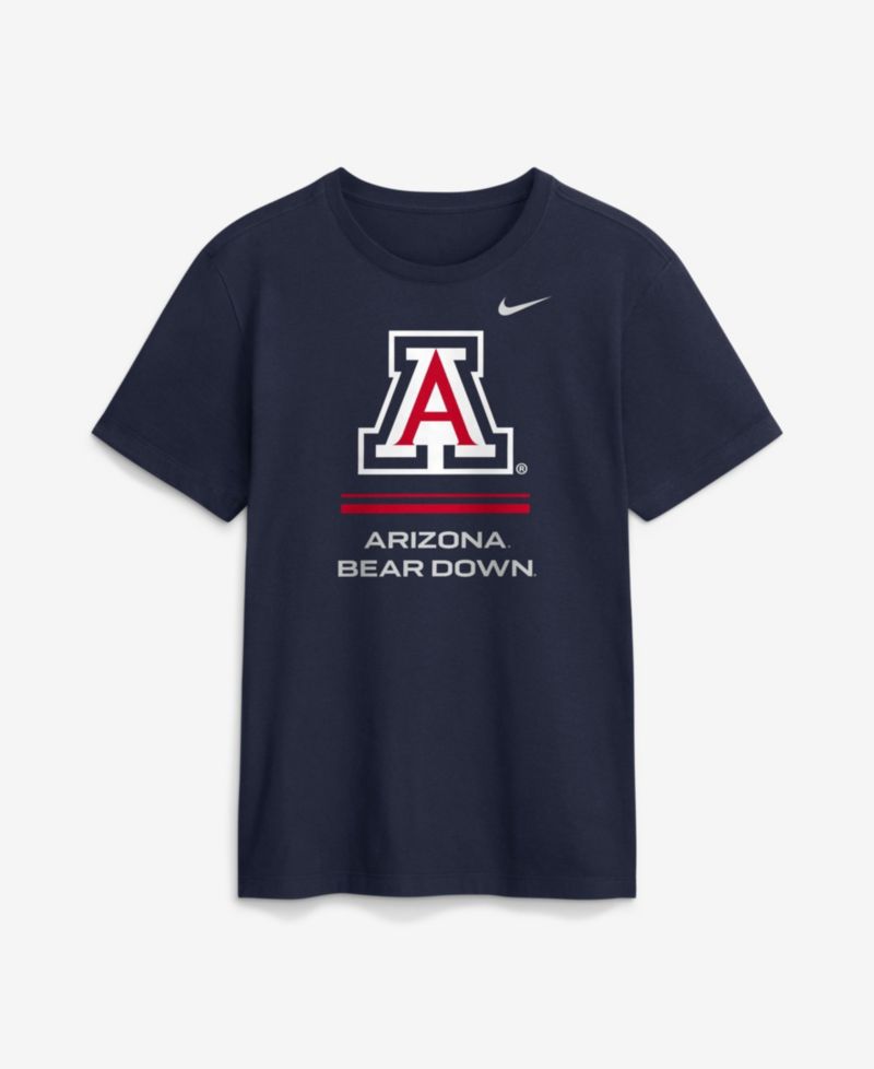 Men's Arizona Wildcats Arizona Sideline Crewneck Screen Print Graphics T-Shirt