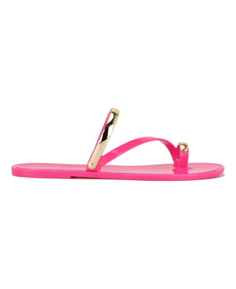 Women's Seashell Ornamented Toe Ring Flat Sandals