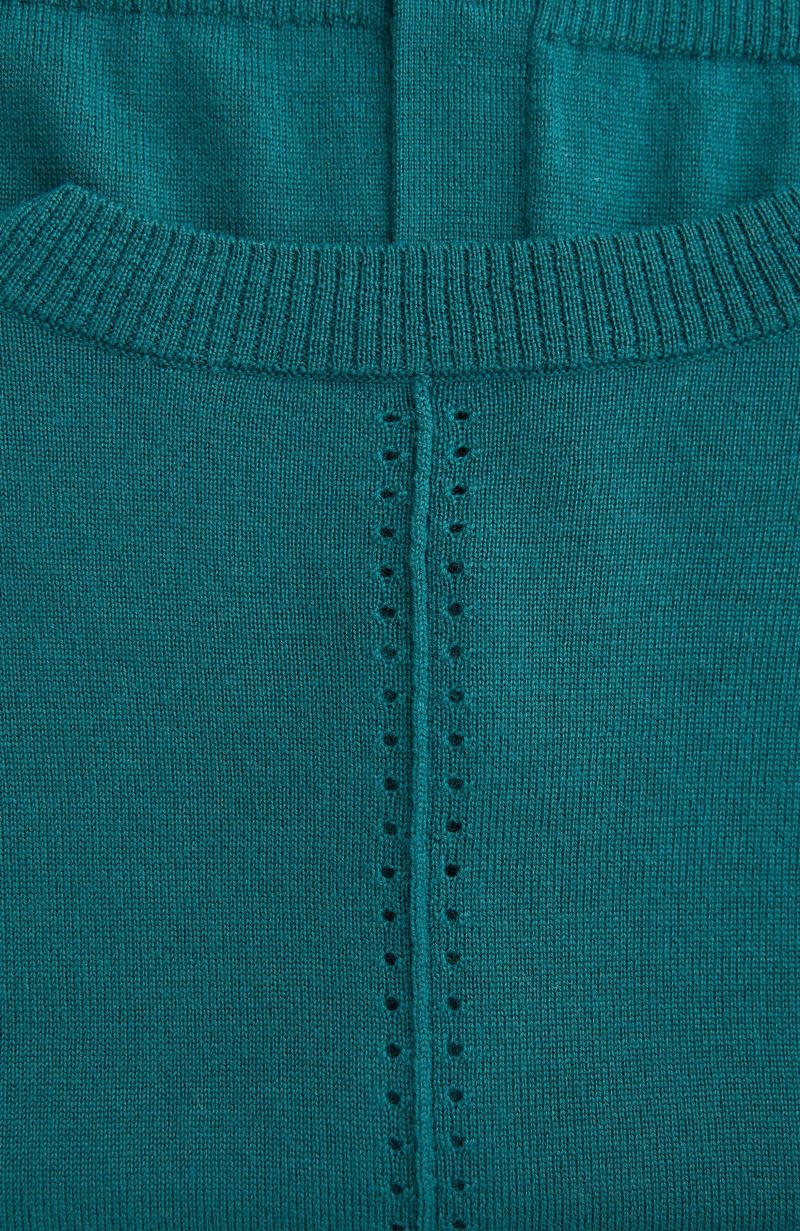 Women's Fine Knit Merino Crew Neck Cardigan