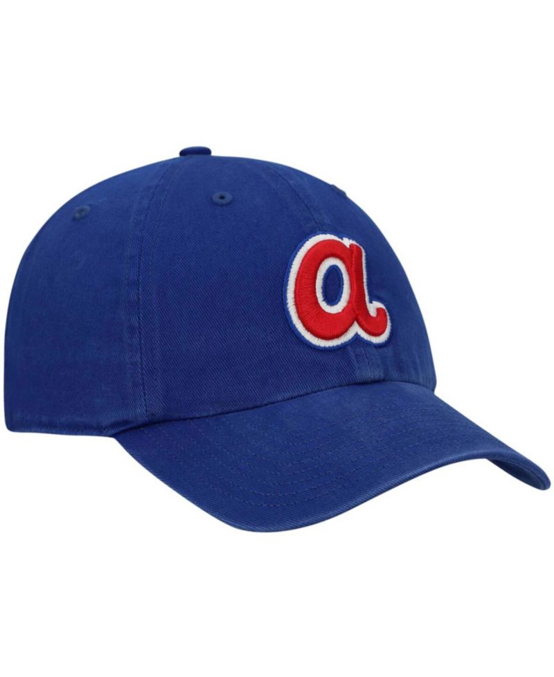 Men's Royal Atlanta Braves 1972 Logo Cooperstown Collection Clean Up Adjustable Hat