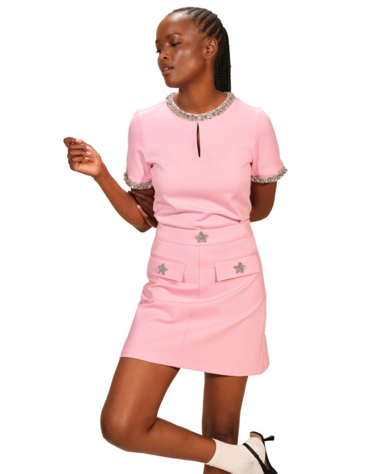 Women's Ponte Pocket Mini Skirt