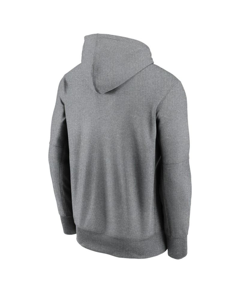 Men's Heather Gray Miami Dolphins Big & Tall Performance Pullover Hoodie