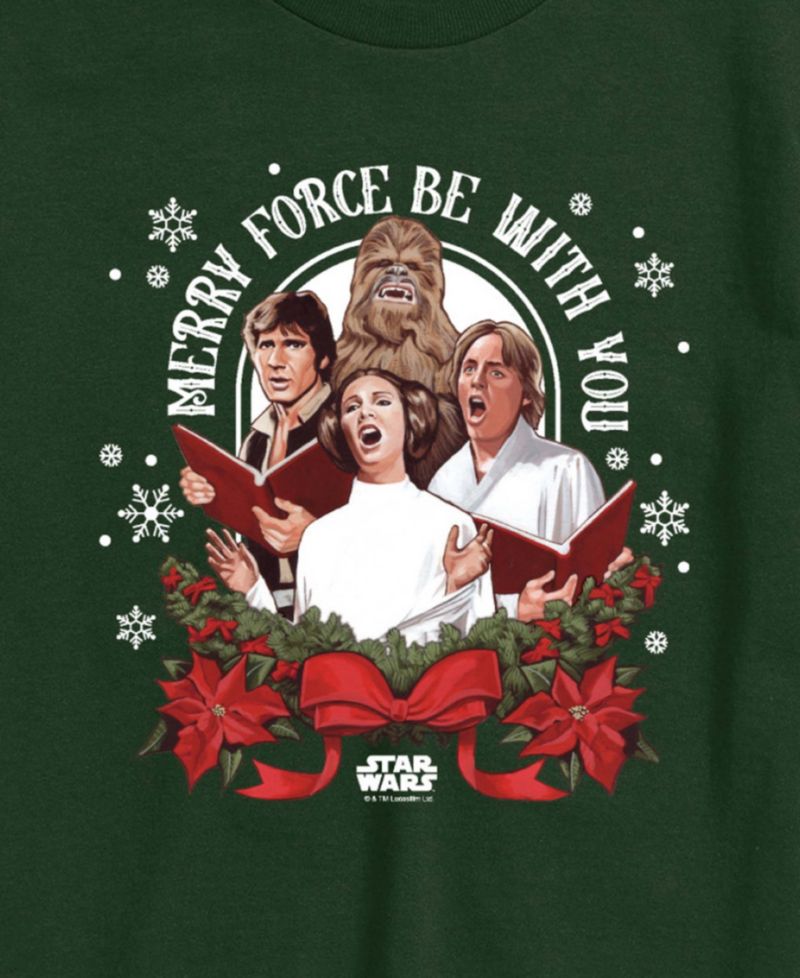 Men's Star Wars Christmas Force Be With You Short-Sleeve Graphic T-Shirt