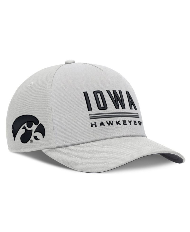 Men's Gray Iowa Hawkeyes 2026 Sideline Dri-FIT Rise Adjustable Hat