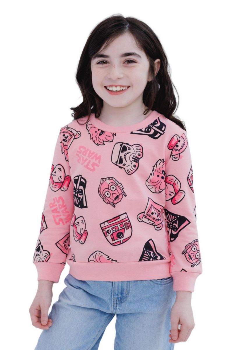 Toddler Girls Girl/kid (2T-4T) Mandalorian Yoda French Terry Sweatshirt