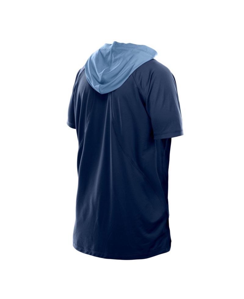 Men's Navy Tennessee Titans Combine Authentic Hooded Raglan Short-Sleeve T-Shirt