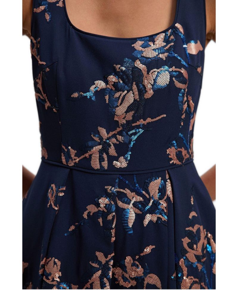 Women's Satin Sequin Prom Dress
