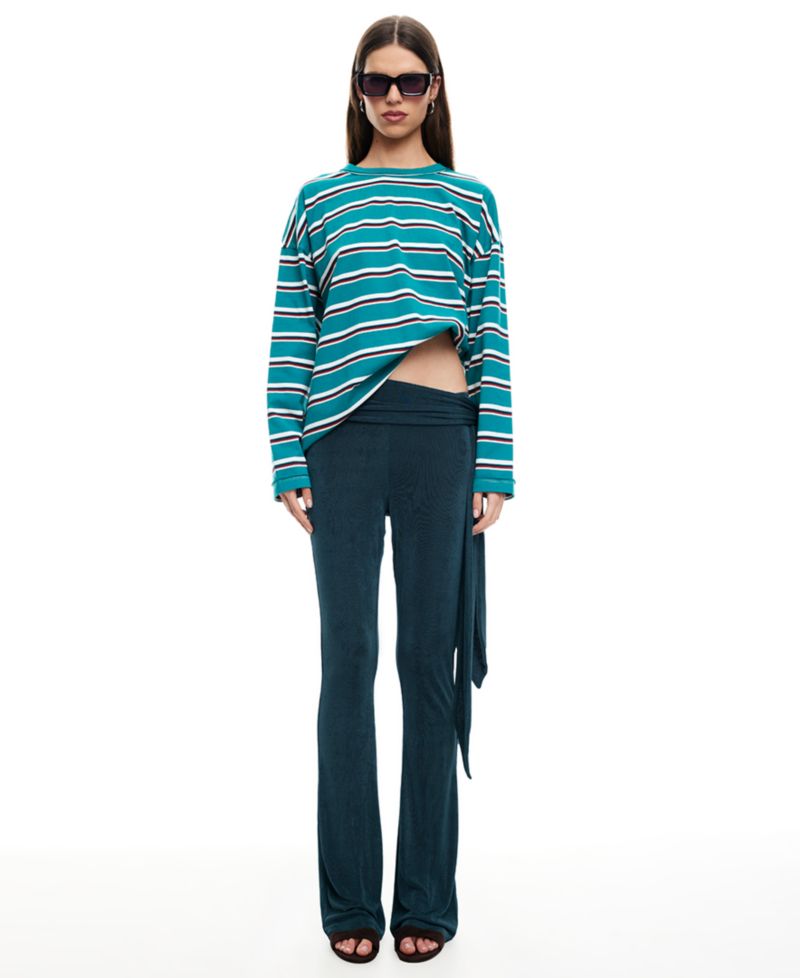 Women's Butterfly Tie Mid Rise Pants