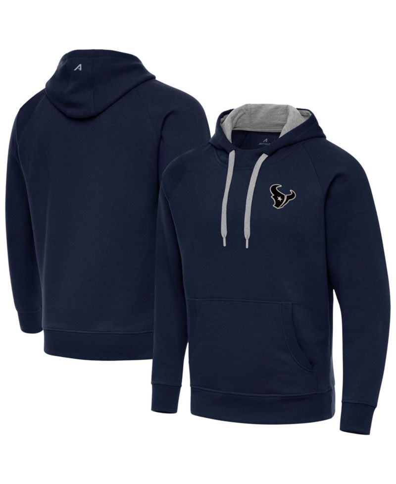 Men's Houston Texans Victory Raglan-Sleeve Midweight Pullover Hoodie