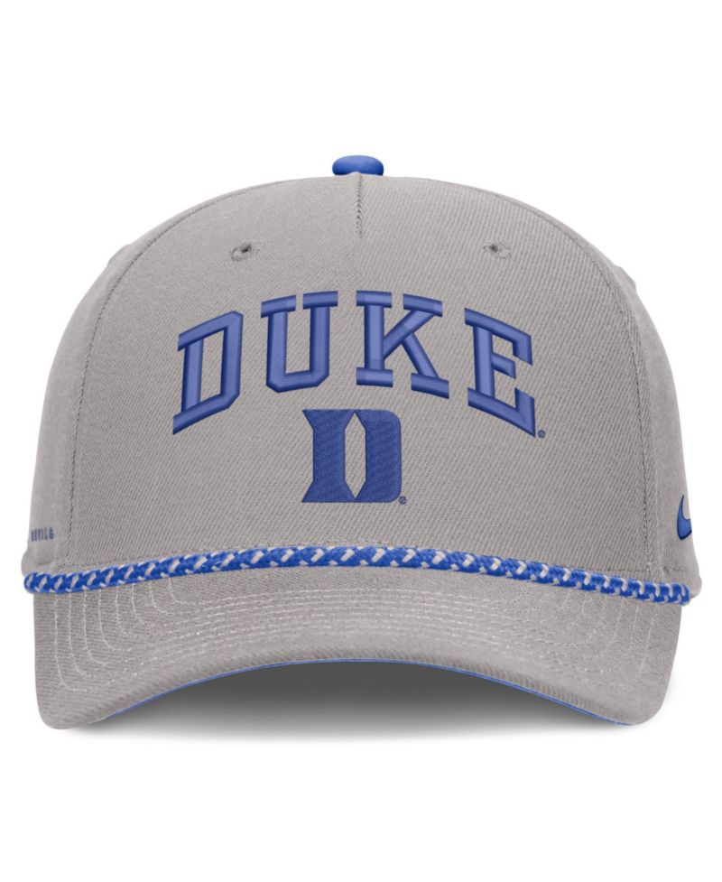Men's and Women's Gray Duke Blue Devils Primetime Rise Rope Adjustable Hat