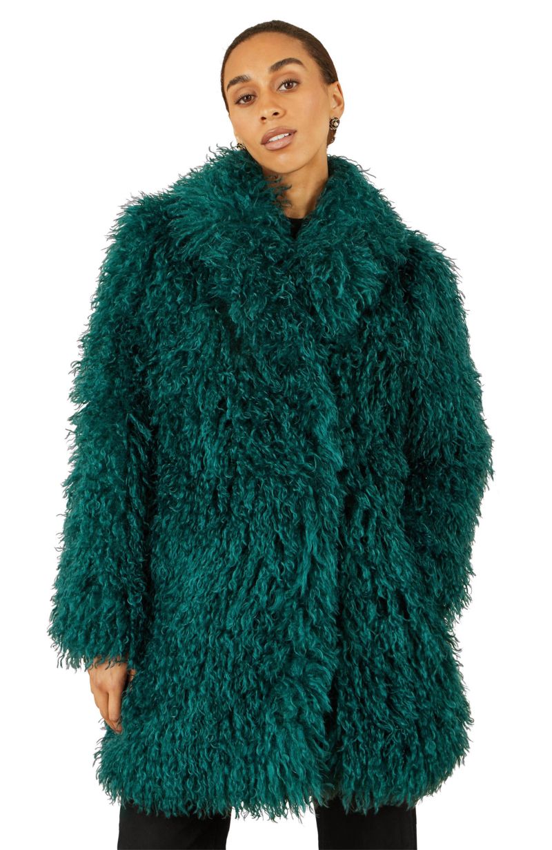Women's Luxe Long Hair Faux Fur Coat