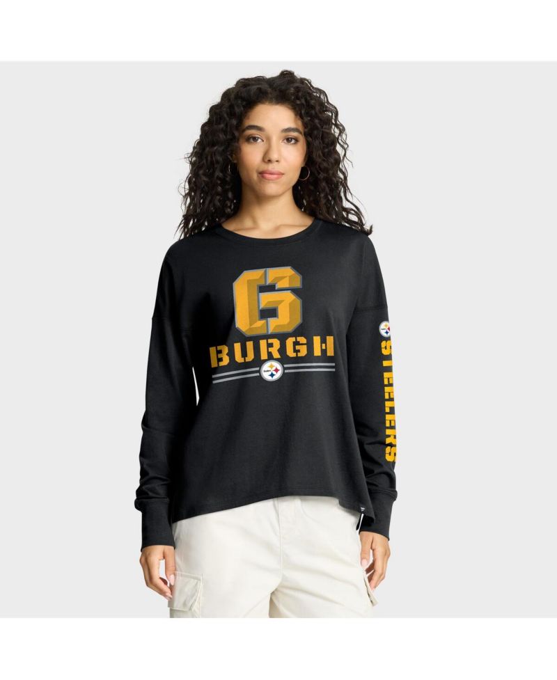 Women's Black Pittsburgh Steelers Hometown Legacy Long Sleeve T-Shirt