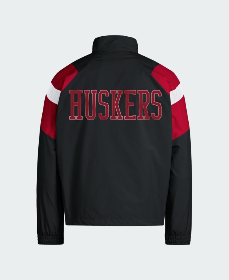 Men's Black Nebraska Huskers Our Red Burns Brighter Full-Zip Track Jacket