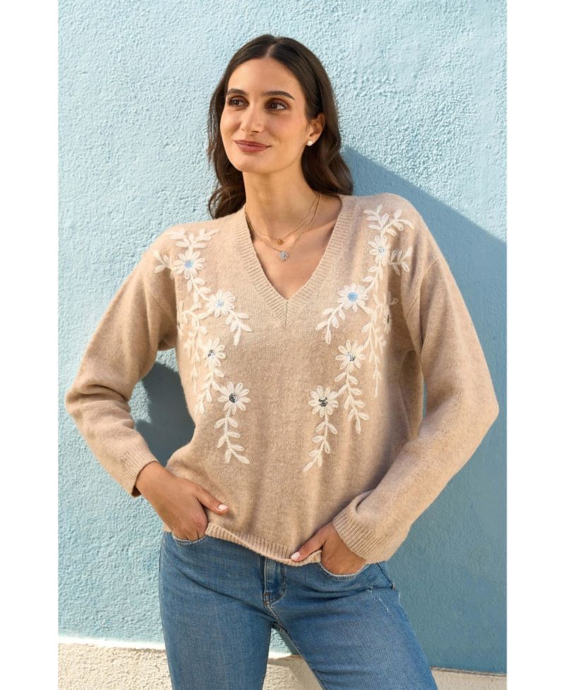 Women's Floral Knitted Jumper