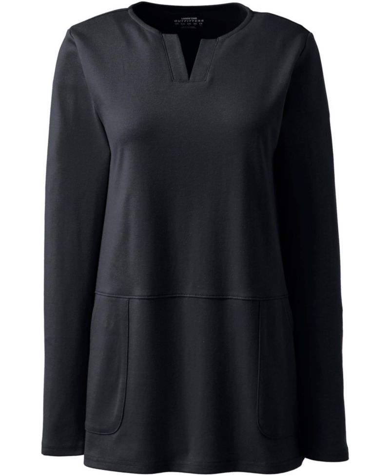 Women's Cotton Polyester Long Sleeve Tunic with Pockets