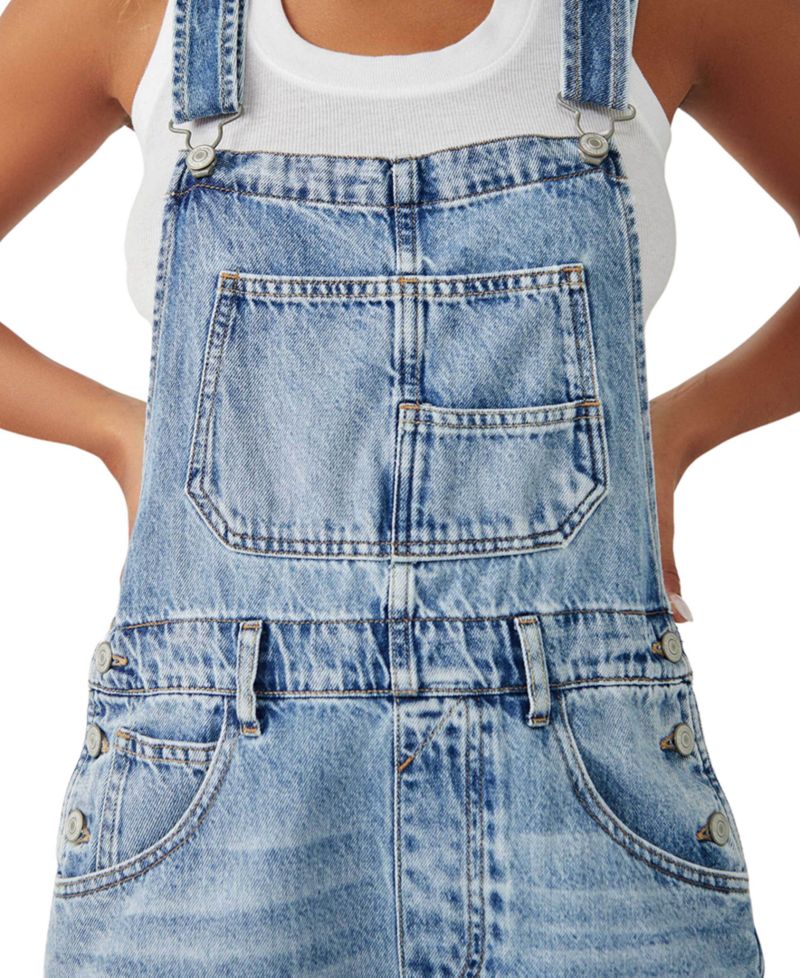 Women's We The Free Ziggy Cotton Adjustable-Straps Shortalls