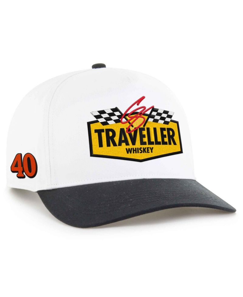 Men's White/Red Justin Allgaier Traveler Whiskey Two-Tone Hitch Adjustable Hat
