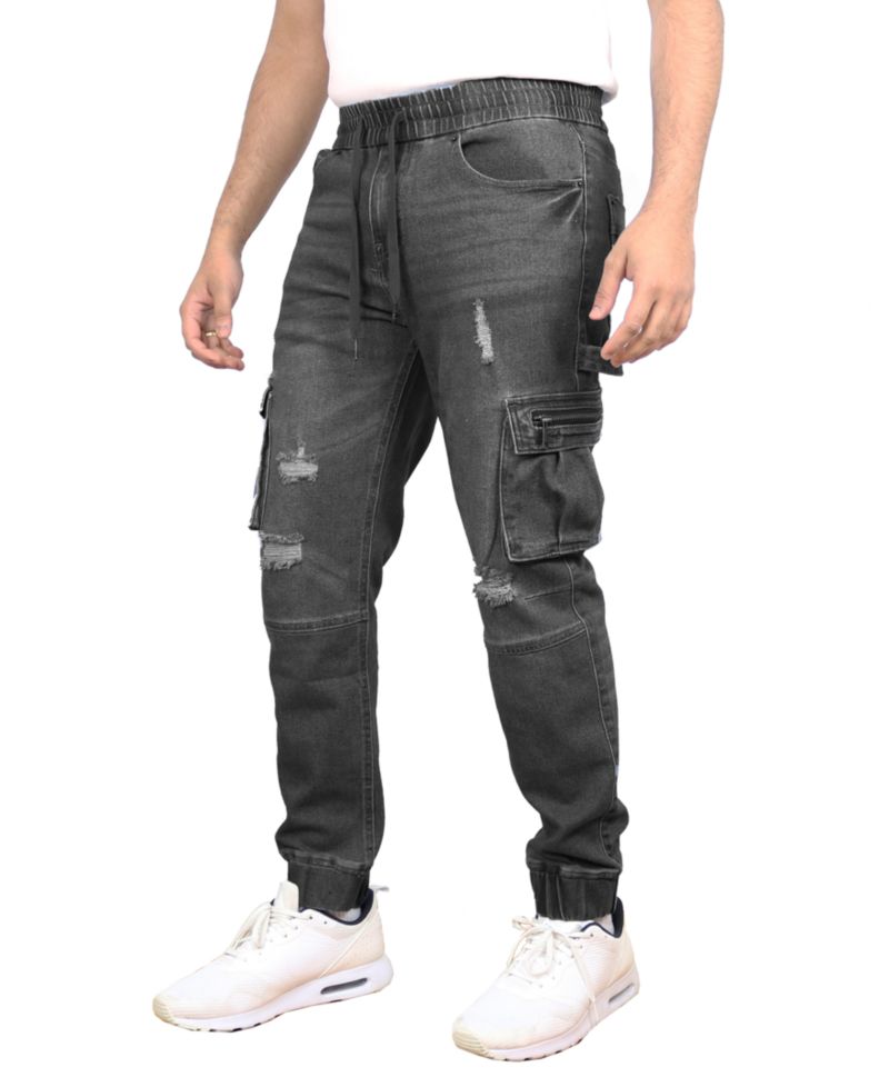 Men's Stretch Cargo Carpenter Jogger Slim-Fit Jeans