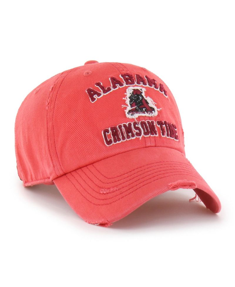 47 Brand Men's and Women's Crimson Alabama Crimson Tide Well-Worn Seymore Clean Up Adjustable Hat