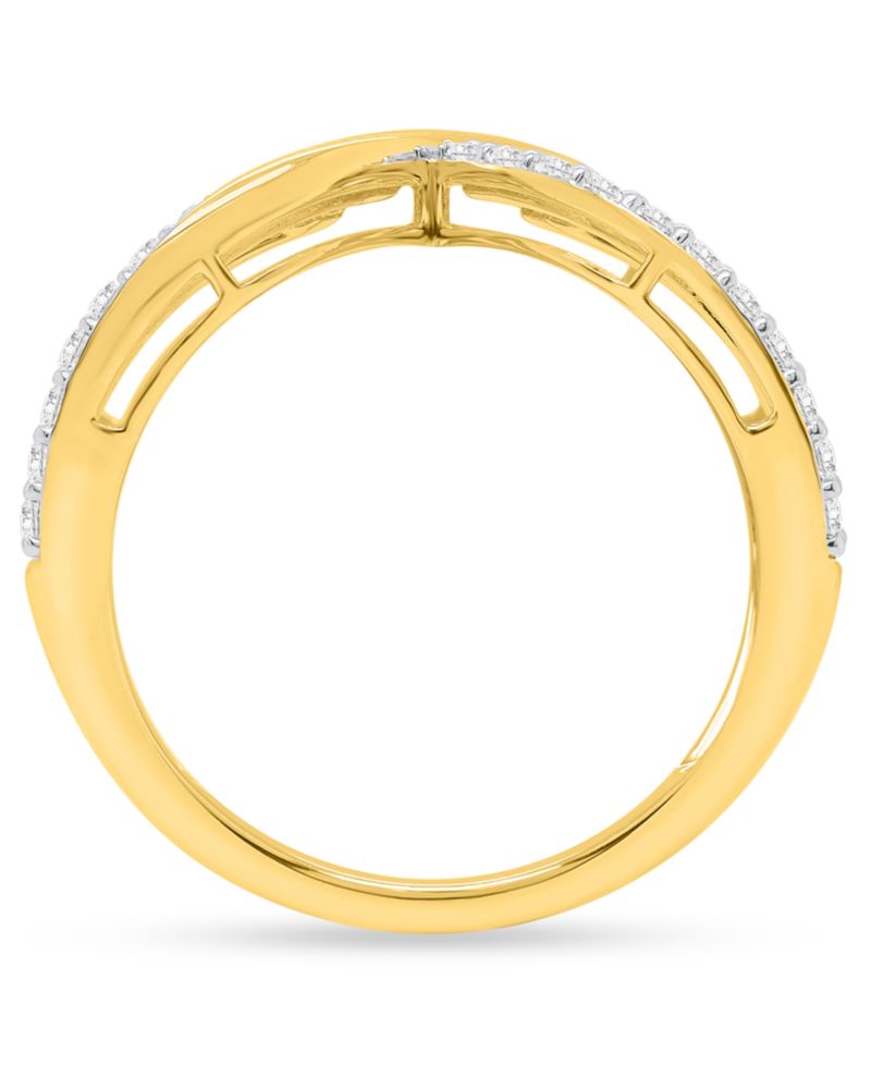 Lab-Grown Diamond Crisscross Multi-Row Ring (1 ct. t.w.) in Sterling Silver (Also in 14k Gold-Plated Sterling Silver)