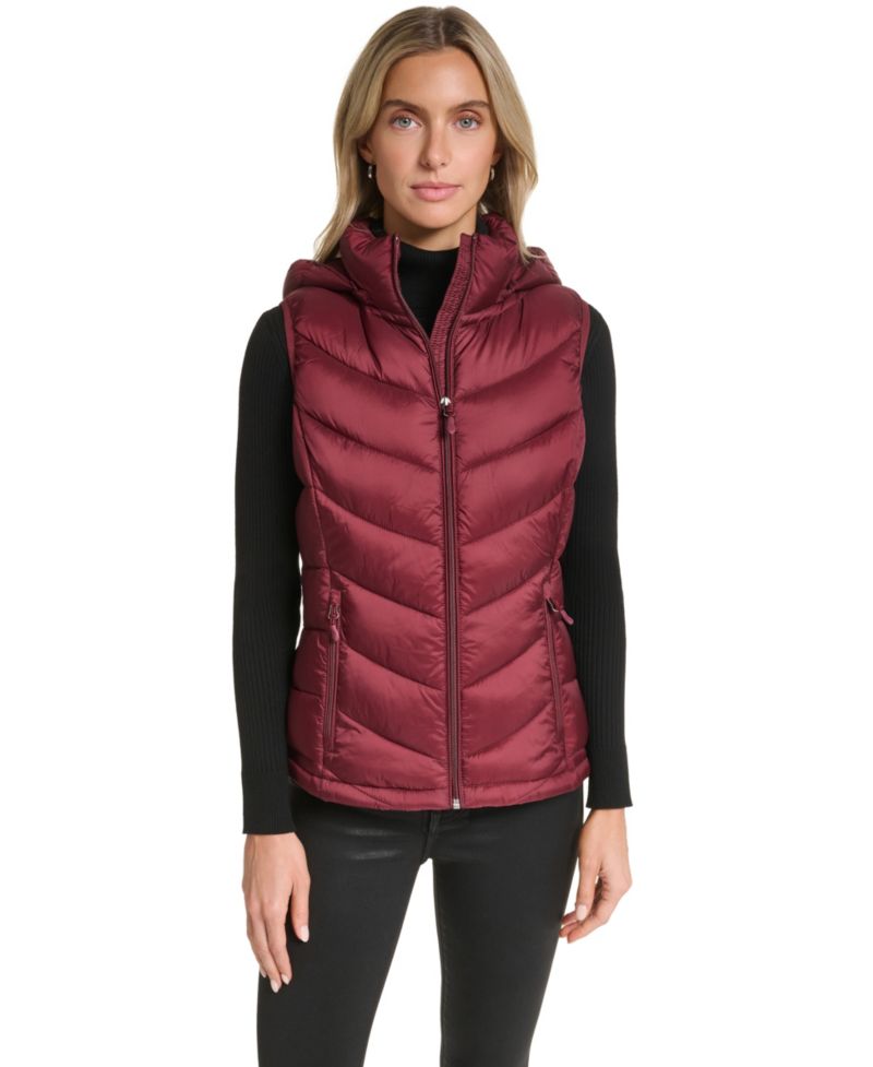 Women's Packable Hooded Puffer Vest