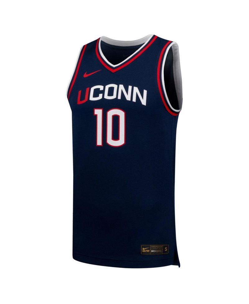 Men's and Women's 10 Navy UConn Huskies Replica Basketball Jersey