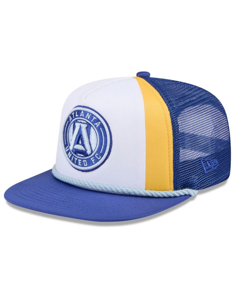 Men's White Atlanta United FC 2024 Jersey Hook A-Frame Trucker 9FIFTY Snapback Hat