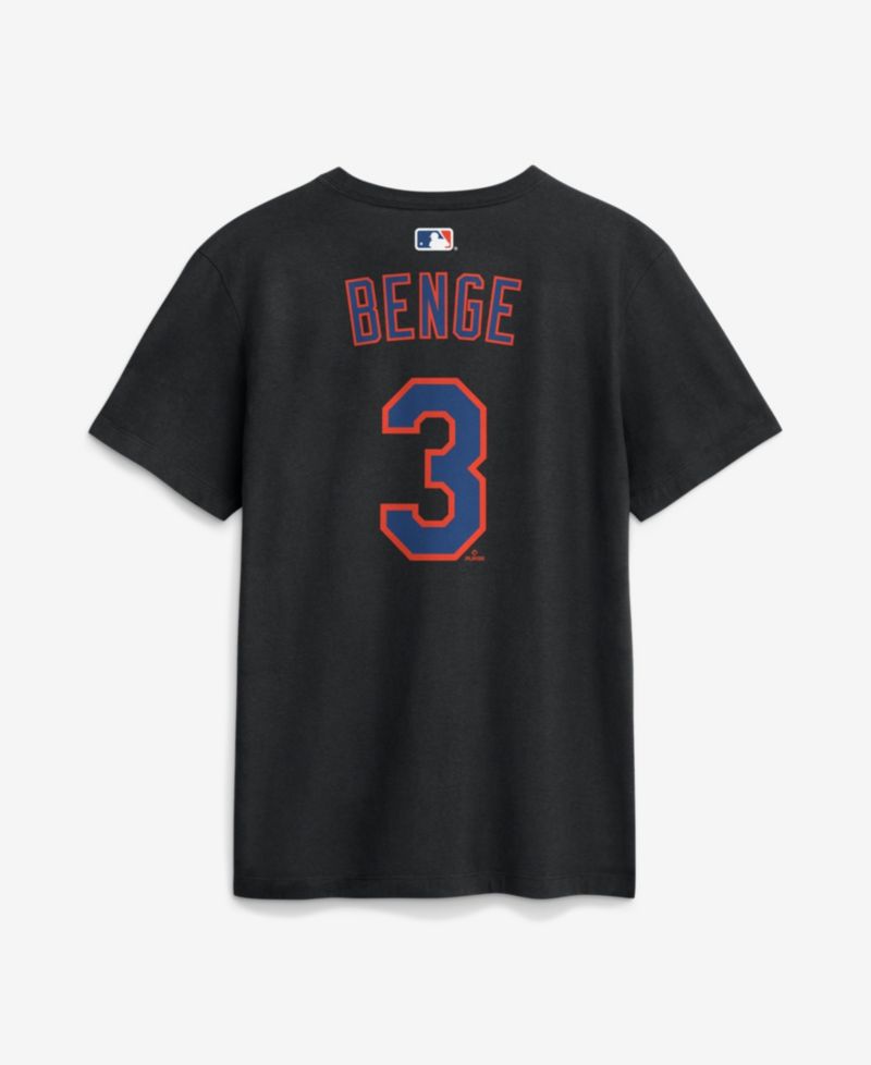 Men's Carson Benge Black New York Mets Name & Number T-Shirt