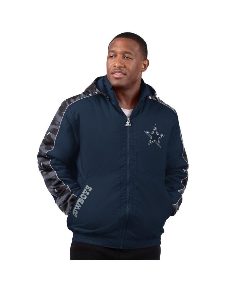 Men's Navy Dallas Cowboys Thursday Night Gridiron Full-Zip Jacket