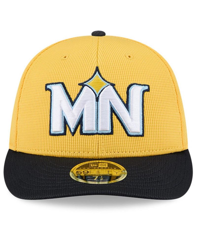 Men's Yellow/Black Minnesota Twins City Connect Batting Practice Low Profile 59FIFTY Fitted Hat