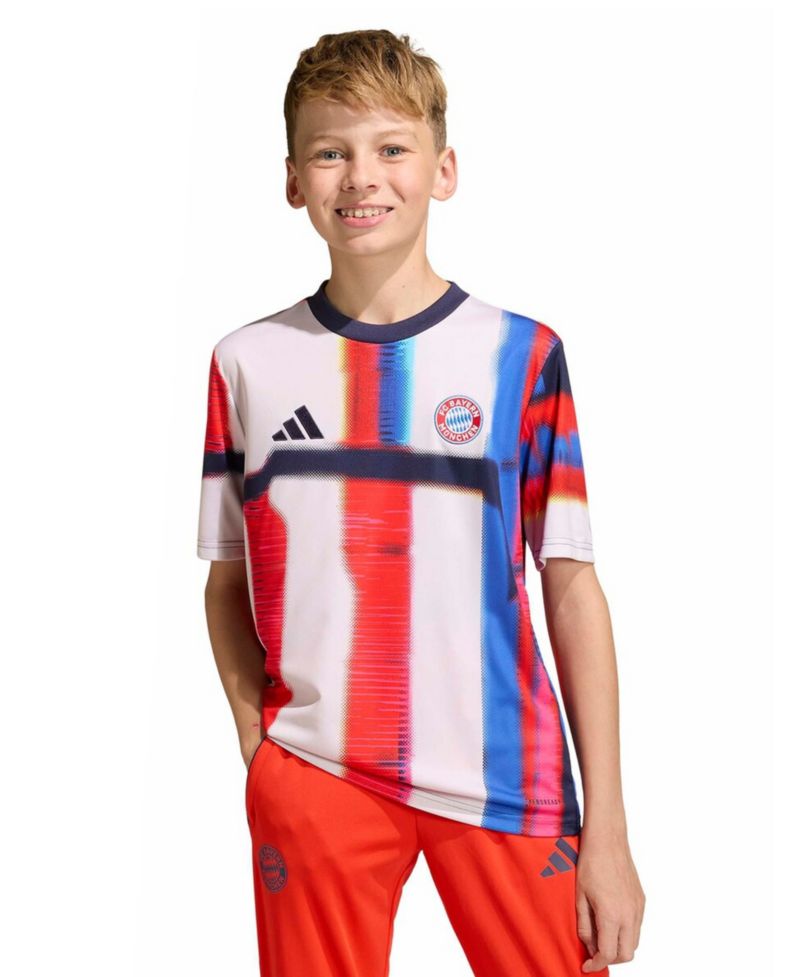Big Boys and Girls Navy Bayern Munich 2025/26 Pre-Match Training Jersey