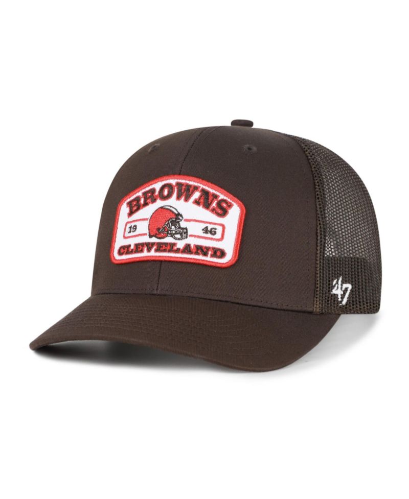Men's '47 Brown Cleveland Browns Roadway Adjustable Trucker Hat