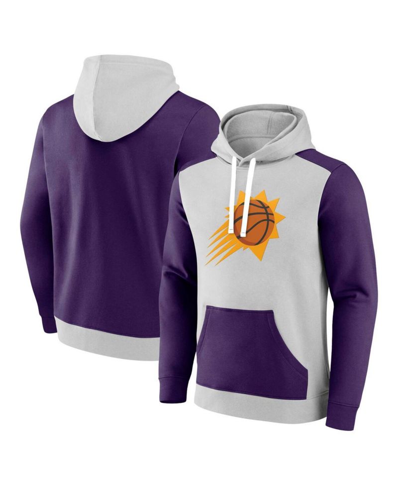 Men's Gray, Purple Phoenix Suns Arctic Colorblock Pullover Hoodie