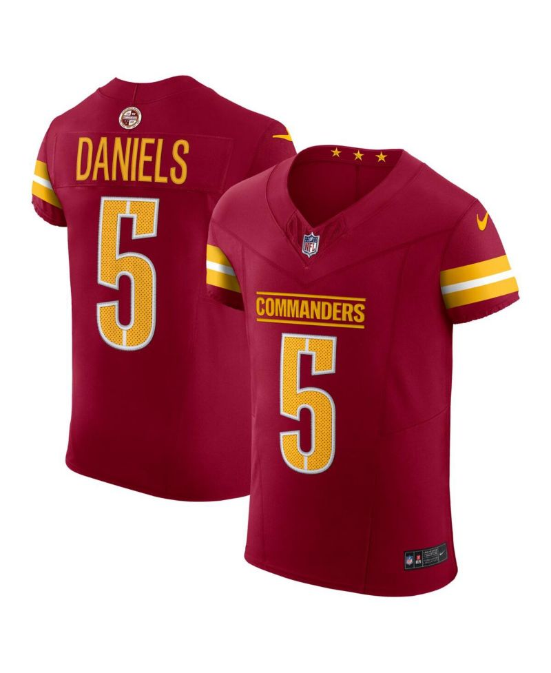 Men's Jayden Daniels Burgundy Washington Commanders Team Vapor F.U.S.E. Elite Jersey