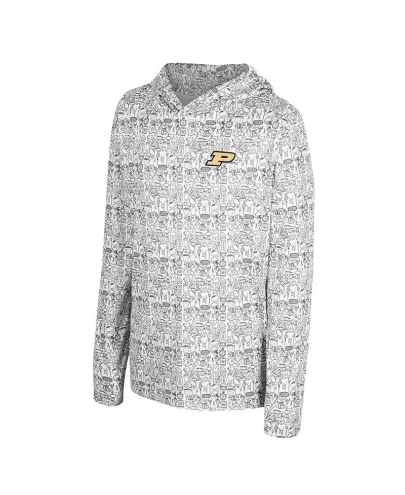 Big Boys and Girls Black Purdue Boilermakers All-Over Print Hoodie