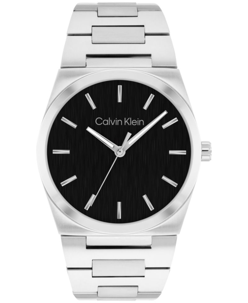 Men's CK Empower Silver Tone Stainless Steel Bracelet Watch, 40mm
