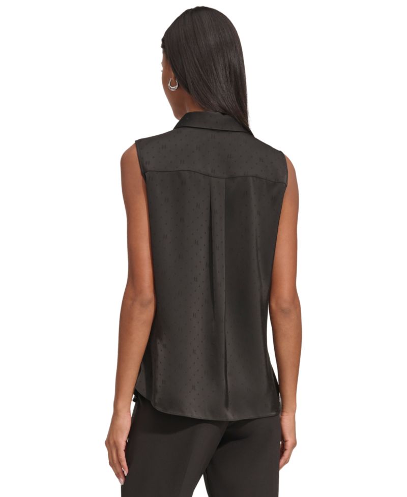 Women's Jacquard Logo Sleeveless Shirt
