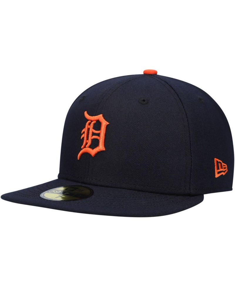 Men's Navy Detroit Tigers Authentic Collection On-Field Road 59FIFTY Fitted Hat