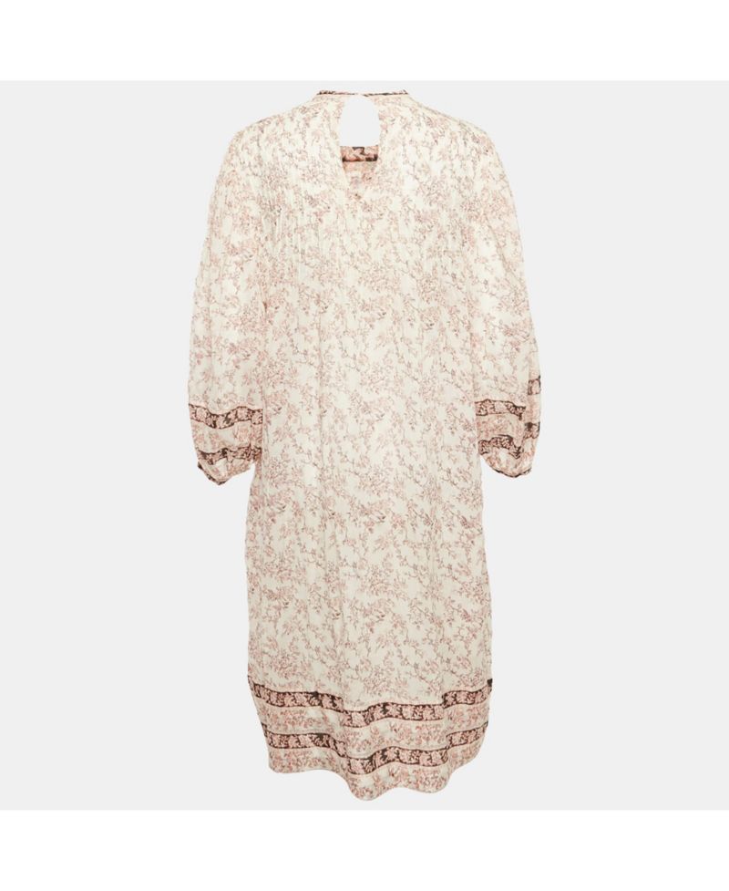 Women's Etoile Pink Printed Cotton Pleated Midi Dress