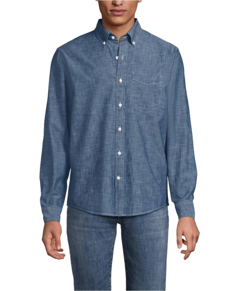 Men's Long Sleeve Chambray Shirt