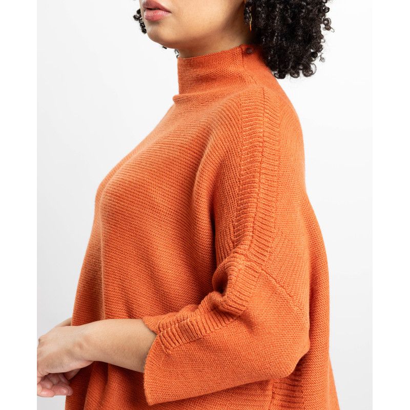 Women's Lori Turtleneck High-Low 3/4-Sleeve Sweater