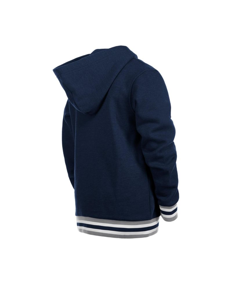 Big Boys and Girls Navy New York Yankees Knit Trim Pullover Hoodie